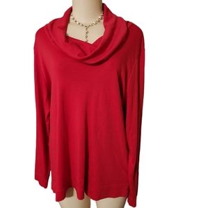 NWOT Cowl neck Pima LLBean with Flare